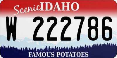 ID license plate W222786