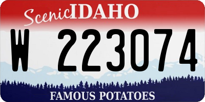 ID license plate W223074