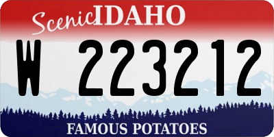 ID license plate W223212