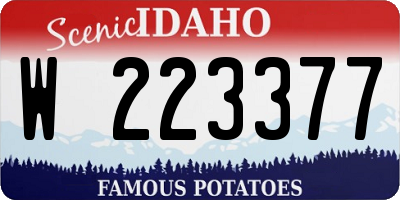 ID license plate W223377