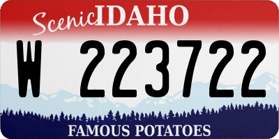 ID license plate W223722