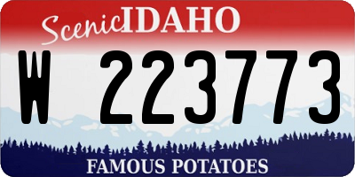 ID license plate W223773