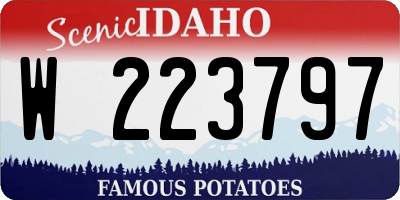 ID license plate W223797