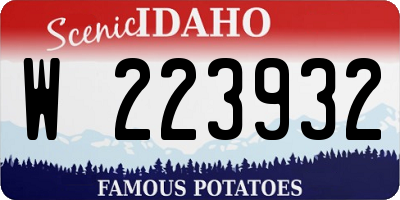 ID license plate W223932