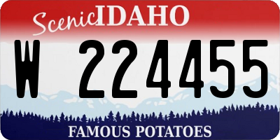 ID license plate W224455