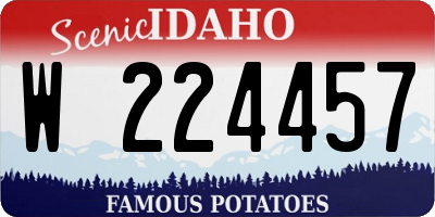 ID license plate W224457