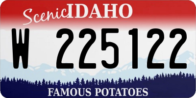 ID license plate W225122