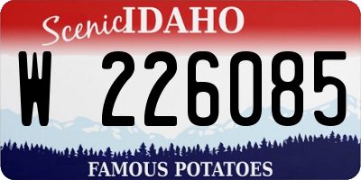 ID license plate W226085
