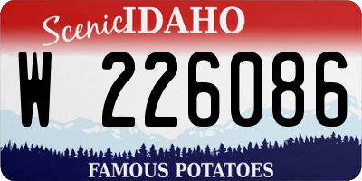 ID license plate W226086
