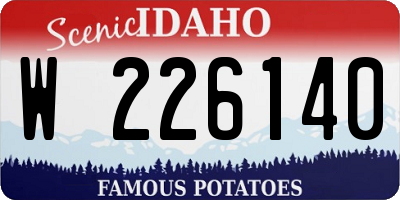 ID license plate W226140