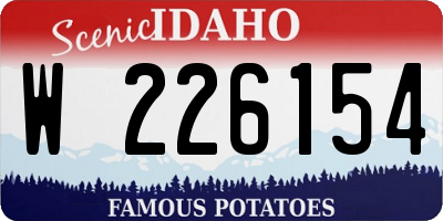 ID license plate W226154