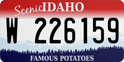 ID license plate W226159