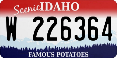 ID license plate W226364