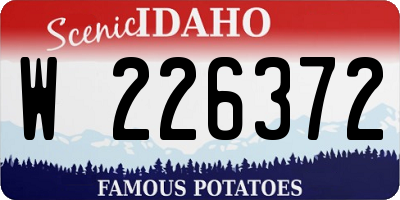 ID license plate W226372