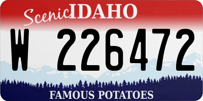 ID license plate W226472