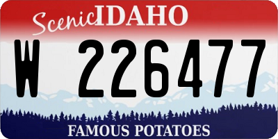 ID license plate W226477
