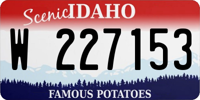 ID license plate W227153