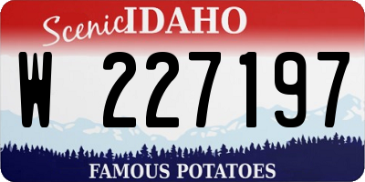 ID license plate W227197
