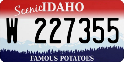 ID license plate W227355