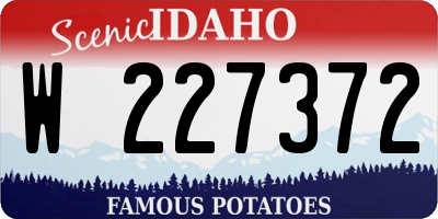 ID license plate W227372