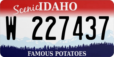 ID license plate W227437
