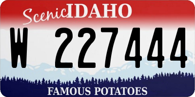 ID license plate W227444