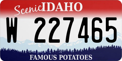ID license plate W227465