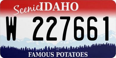 ID license plate W227661