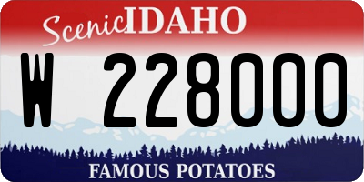 ID license plate W228000