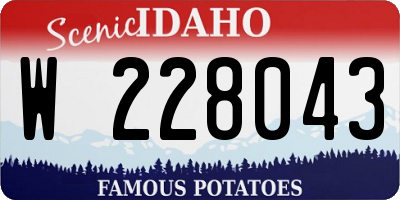 ID license plate W228043