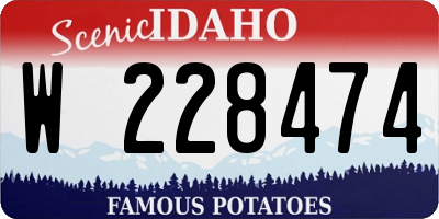 ID license plate W228474