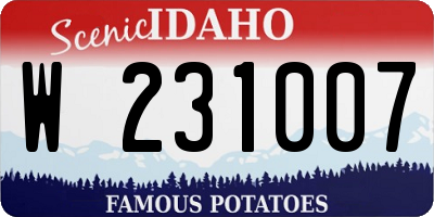 ID license plate W231007