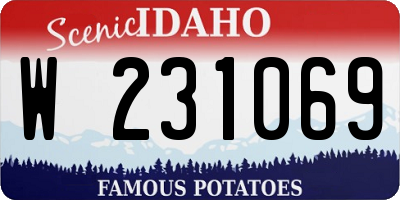 ID license plate W231069