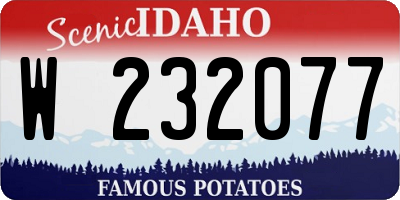 ID license plate W232077