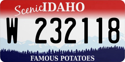 ID license plate W232118