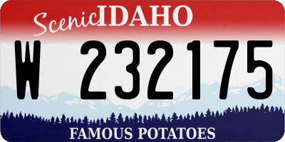 ID license plate W232175