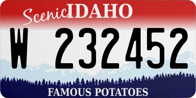 ID license plate W232452