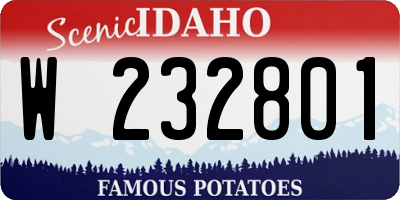 ID license plate W232801