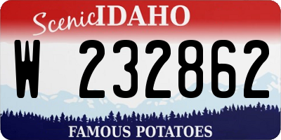 ID license plate W232862