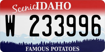 ID license plate W233996