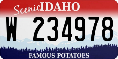 ID license plate W234978
