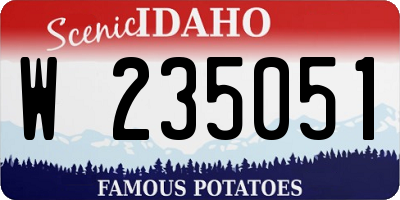 ID license plate W235051