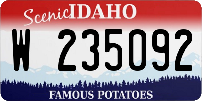 ID license plate W235092