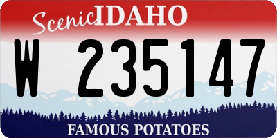 ID license plate W235147