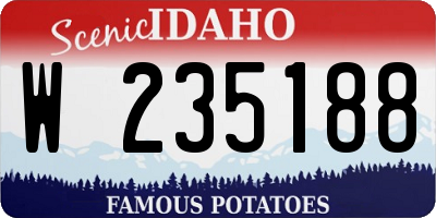 ID license plate W235188