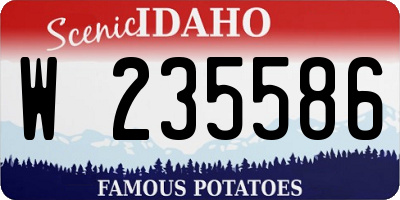 ID license plate W235586