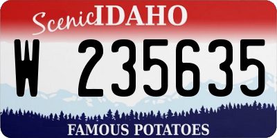 ID license plate W235635
