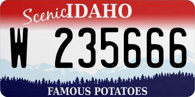 ID license plate W235666