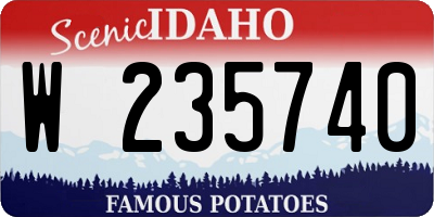 ID license plate W235740
