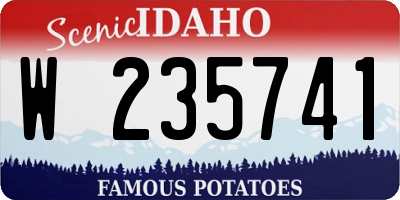 ID license plate W235741